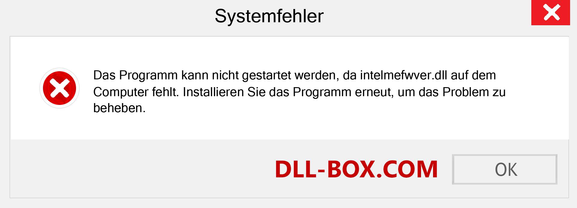 intelmefwver.dll-Datei fehlt?. Download für Windows 7, 8, 10 - Fix intelmefwver dll Missing Error unter Windows, Fotos, Bildern